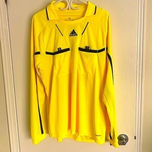Adidas Men's neon Yellow Long Sleeve Referee never worn Jersey Size X-Large